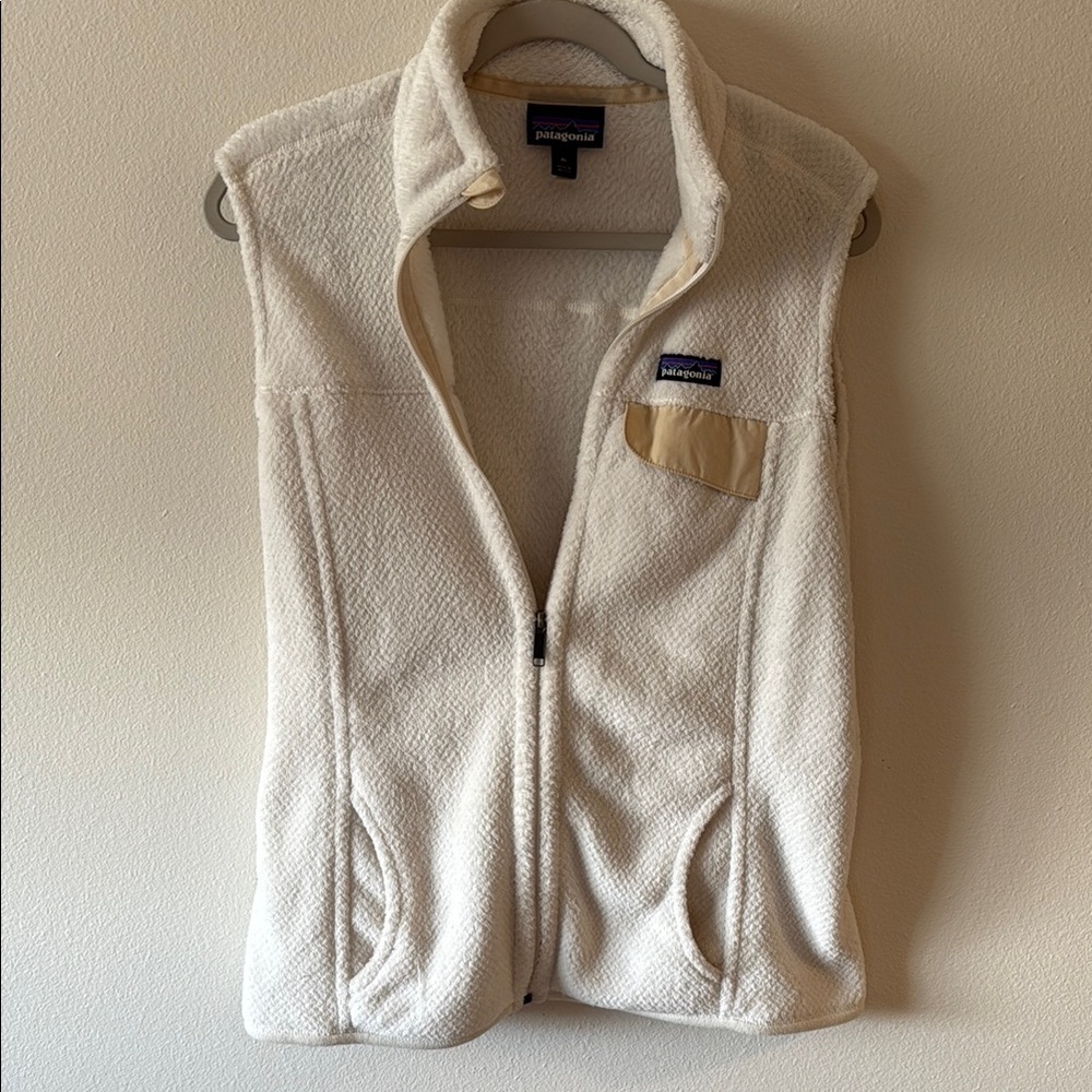 Patagonia Cream Fleece Vest